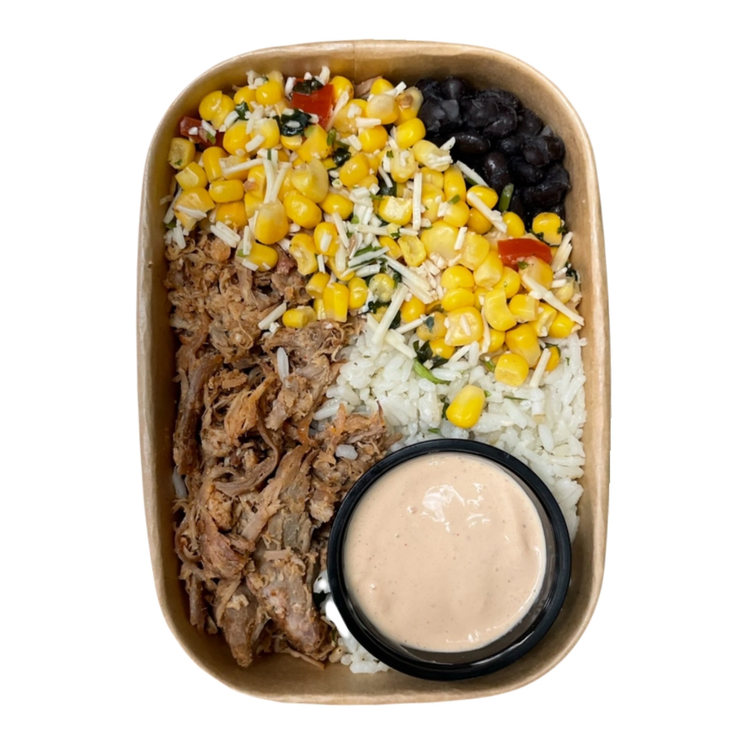 Lime Pulled Pork Taco Bowl With Chipotle Crema 530 Cal Yakima Fit Foods